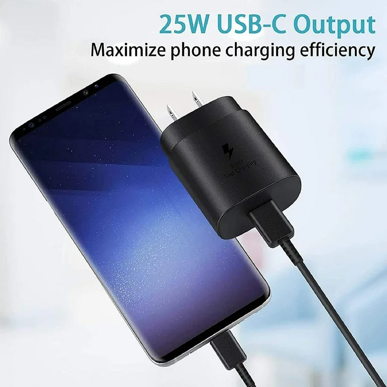 25w Super Fast Charger + 6FT Cable Type USB-C For Samsung Galaxy S24 S23 S22 S21