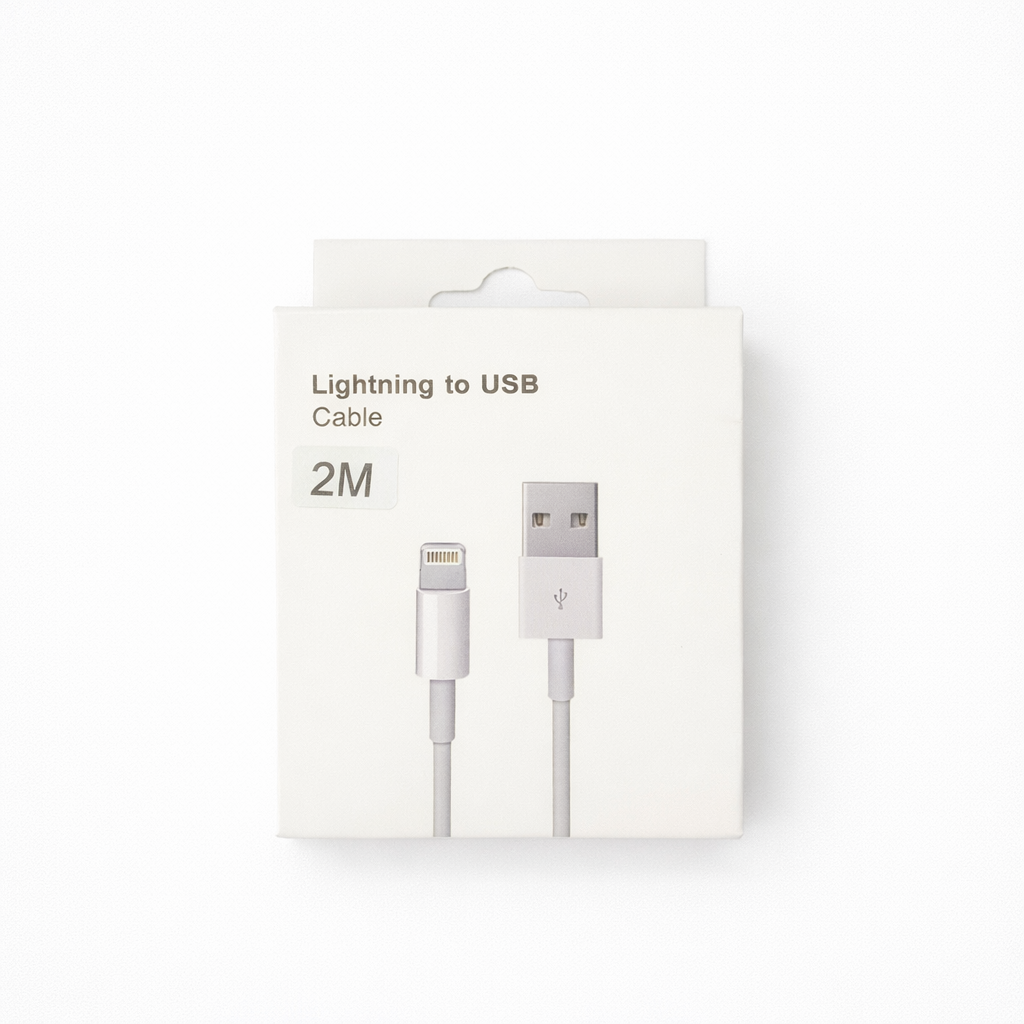 6Ft USB-A to Lightning Charging Cable – Fast Sync & Charge Cord for iPhone, iPad, iPod – Durable White Cable