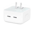 35W Dual USB-C Port Compact Wall Power Adapter for iPhone & Samsung White