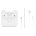 White Wired Headphones Lightning Connector For IPhone with Built-in Microphone