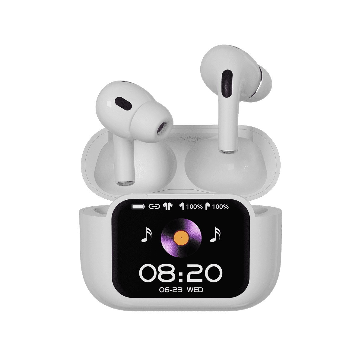 Wireless Earbuds Bluetooth Headphones, Ear Buds with Touch Screen, ANC ENC Noise Cancelling Transparency Mode, 56H Stereo Deep Bass, IPX7 Waterproof, Clear Calls, 7 EQ for iOS Android