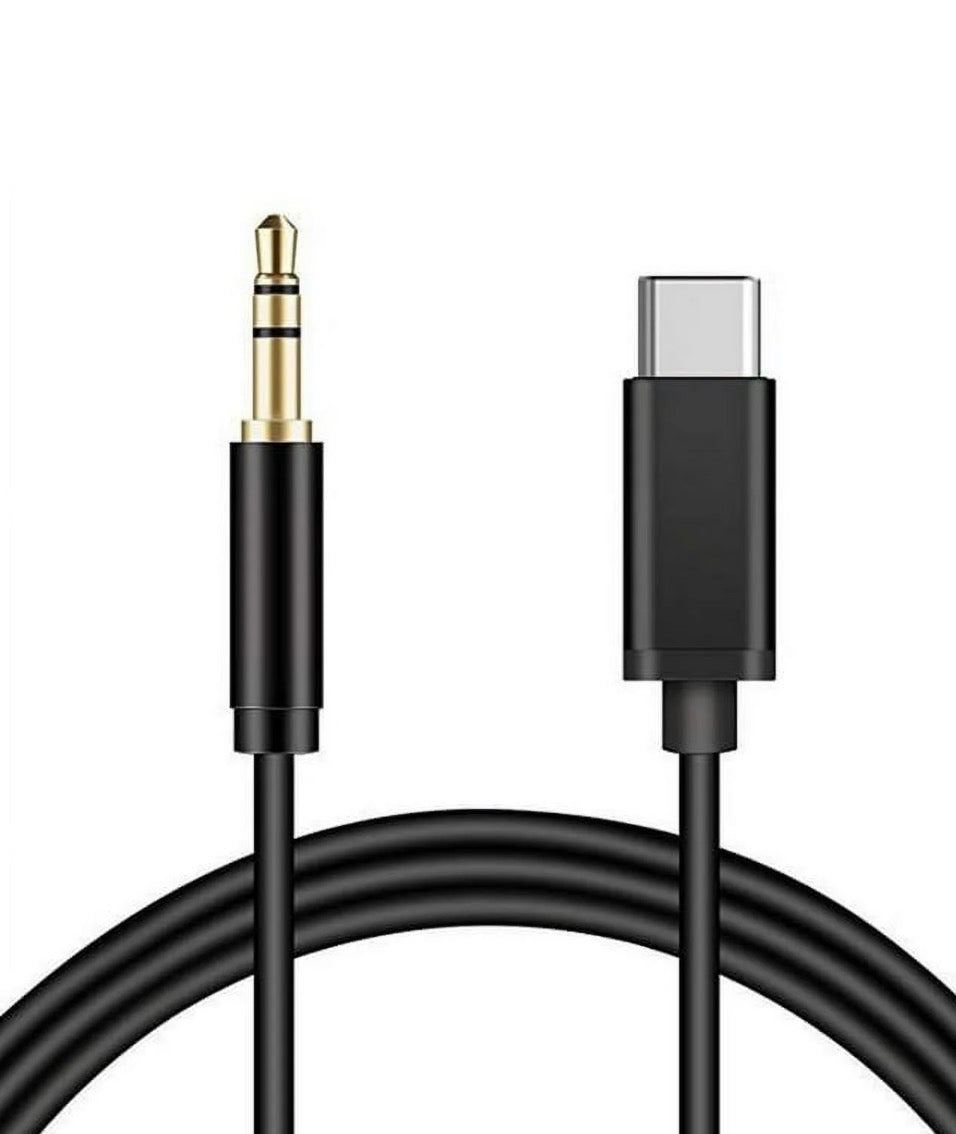 Type C to Aux Cable USB Type-C Male To 3.5mm Cord Car AUX Music Audio Adapter