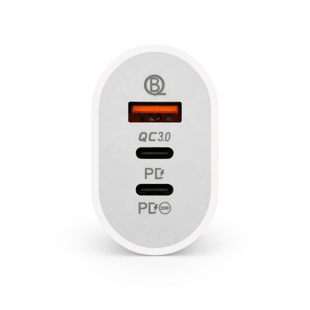 60W PD 3.0 Fast Charging Wall Charger – USB-C & QC 3.0 Power Adapter