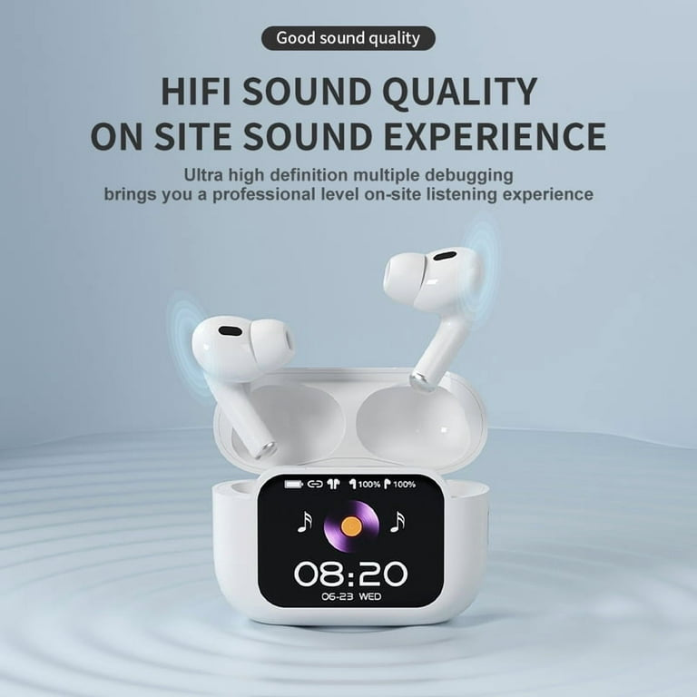 Wireless Earbuds Bluetooth Headphones, Ear Buds with Touch Screen, ANC ENC Noise Cancelling Transparency Mode, 56H Stereo Deep Bass, IPX7 Waterproof, Clear Calls, 7 EQ for iOS Android