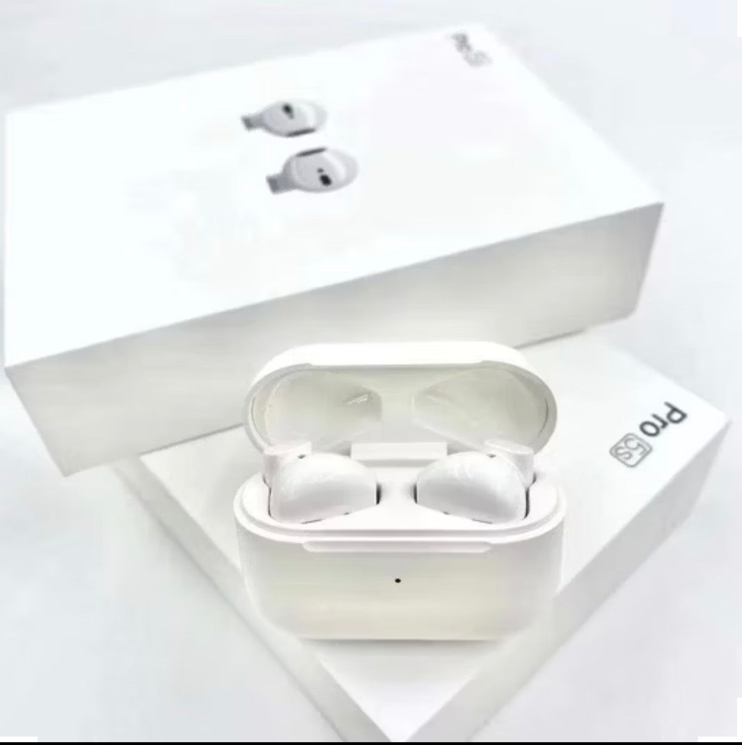Mini Pro 5s Earbuds, TWS Headphones, Bluetooth, Wireless Rechargeable Case, NEW!