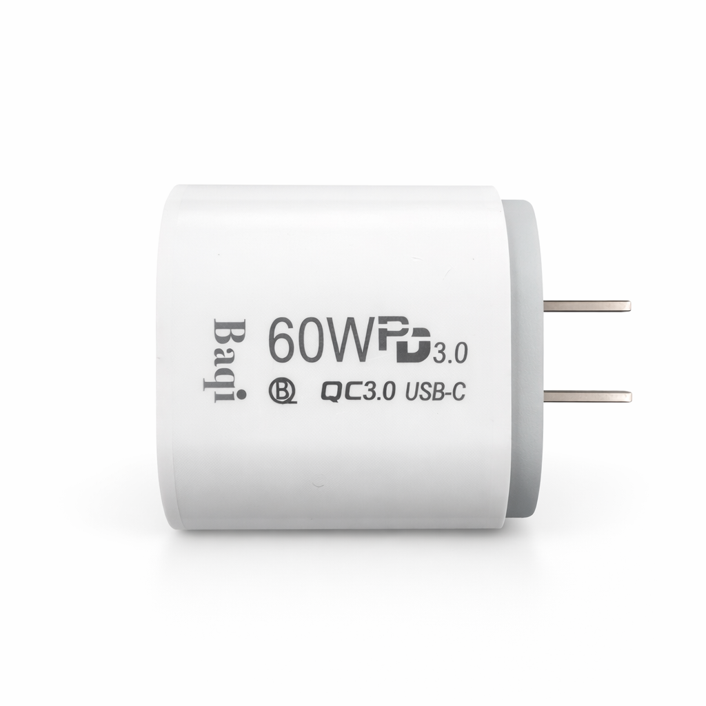 60W PD 3.0 Fast Charging Wall Charger – USB-C & QC 3.0 Power Adapter