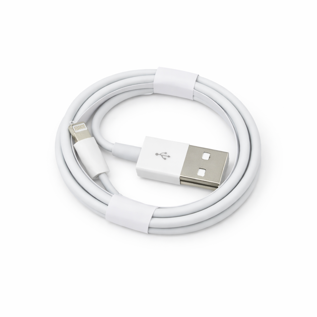 6Ft USB-A to Lightning Charging Cable – Fast Sync & Charge Cord for iPhone, iPad, iPod – Durable White Cable