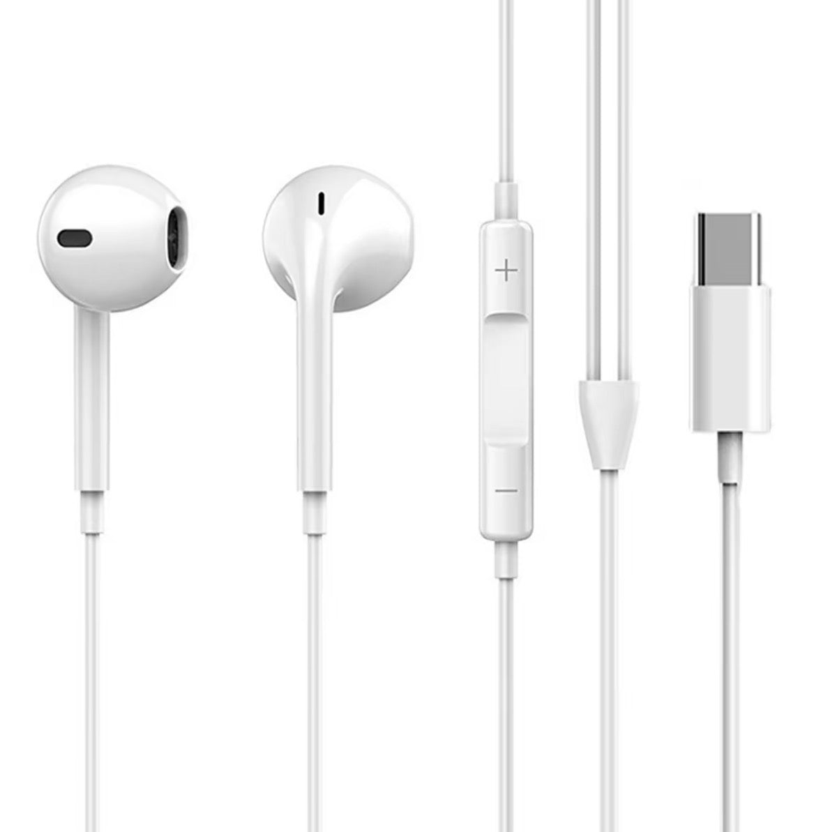 USB-C Wired Earphones with Microphone & Volume Control – Hi-Fi Sound, Type-C Headphones for Android, Samsung & USB-C Devices