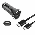 25W Super Fast Car Charger + 6Ft Type-C Cable For Samsung & iPhone
