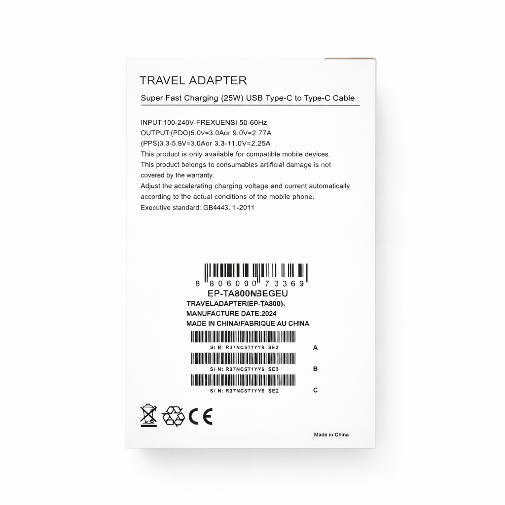 25w Super Fast Charger + 6FT Cable Type USB-C For Samsung Galaxy S24 S23 S22 S21