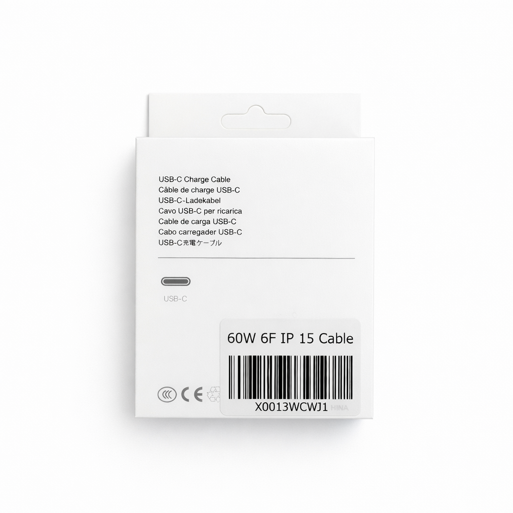 60W USB-C to USB-C 6ft Cable Fast Charger For iPhone & Samsung