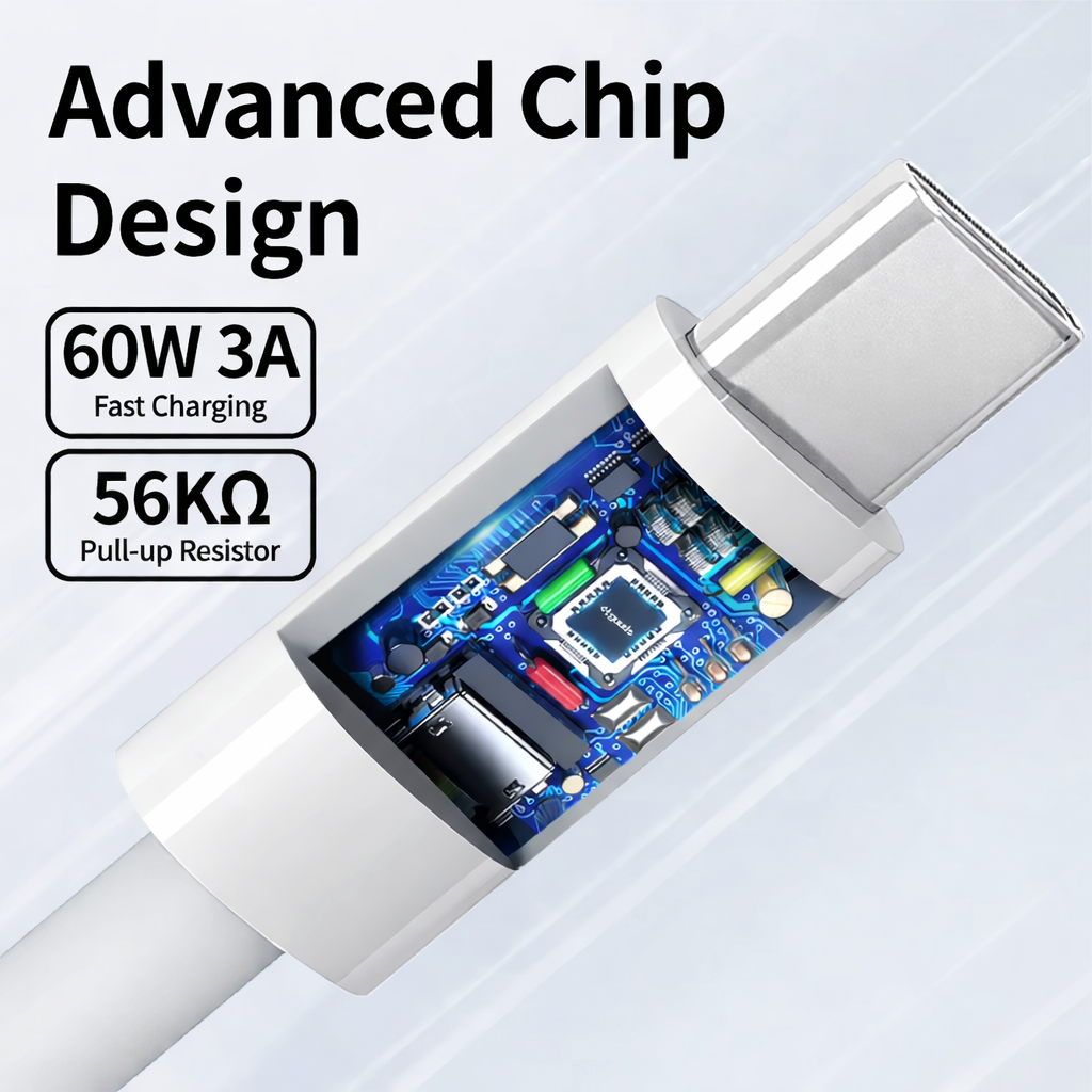 USB-A to USB-C Charging Cable – Fast Charging & Data Sync Cord for Android, Tablets & USB-C Devices (White) 6Ft, 10Ft