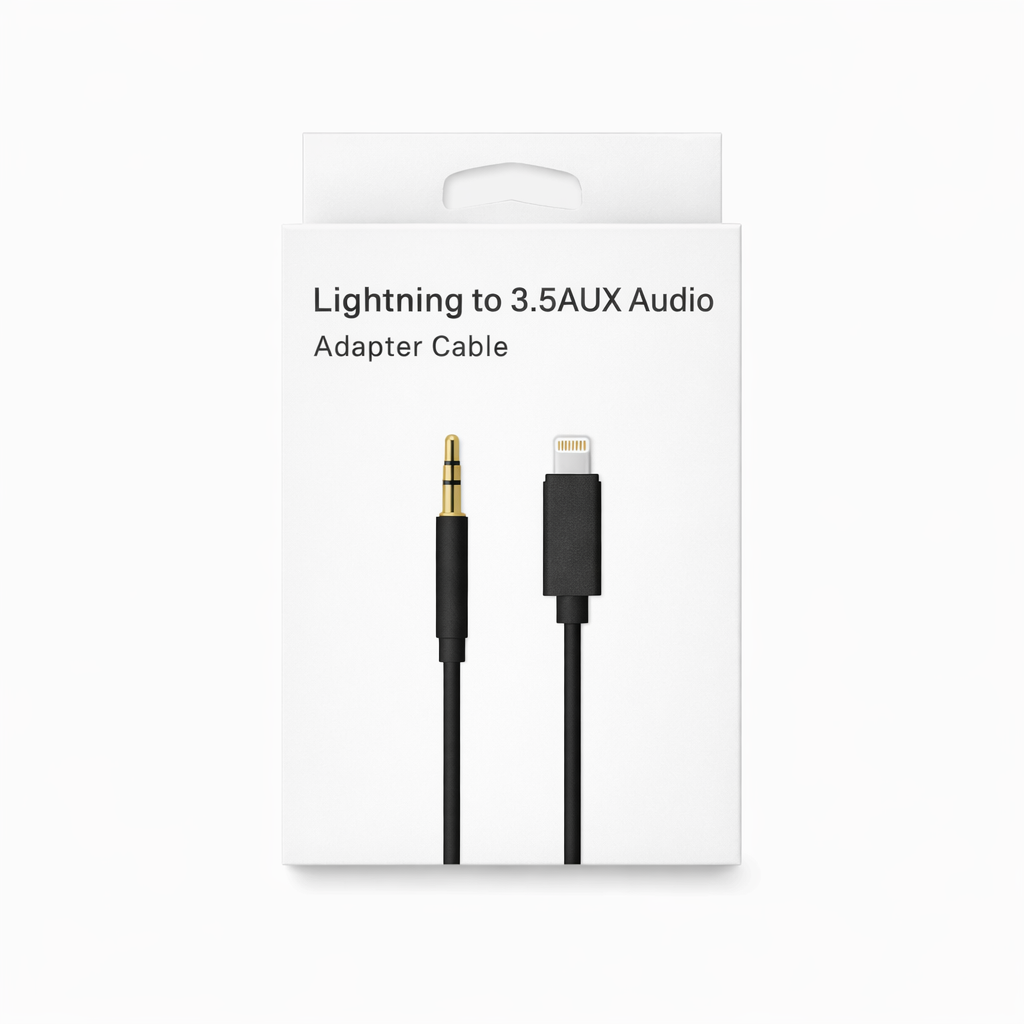 Lightning to 3.5mm AUX Audio Adapter Cable – iPhone Headphone Jack Converter