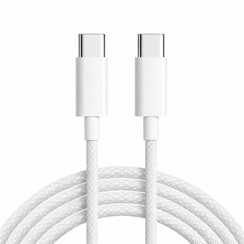 60W USB-C to USB-C 6ft Cable Fast Charger For iPhone & Samsung