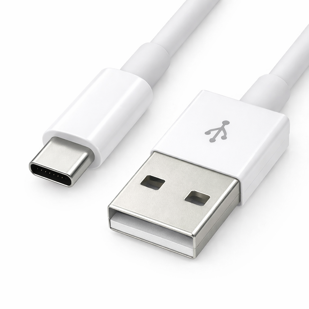 USB-A to USB-C Charging Cable – Fast Charging & Data Sync Cord for Android, Tablets & USB-C Devices (White) 6Ft, 10Ft