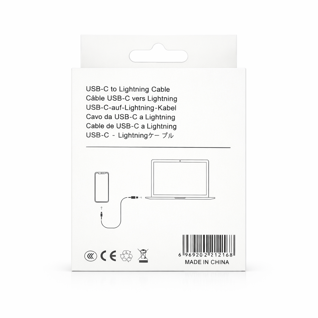 6Ft USB-C to Lightning Charging Cable – Fast Charge & Data Sync Cord for iPhone, iPad & Apple Devices