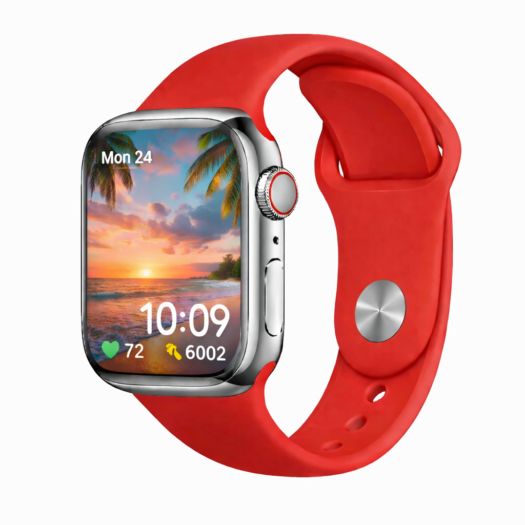 Baqitronix Smart Watch 2.19″ HD Display | Bluetooth Calling | IP67 Waterproof | Heart Rate Monitor | NFC | Wireless Charging (Grey)